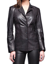 Women Genuine Leather Blazer Coat WB 17